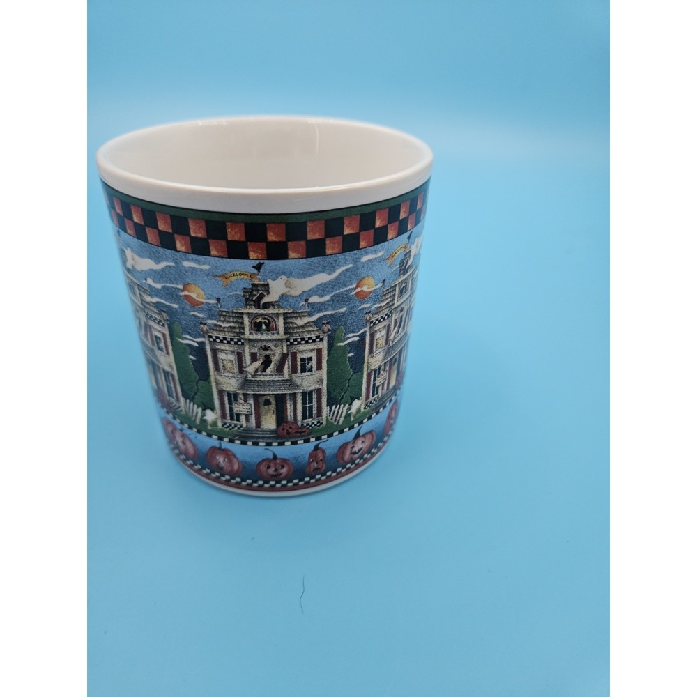 Vintage Sakura Debbie Mumm "Haunted House" Halloween Coffee Mug